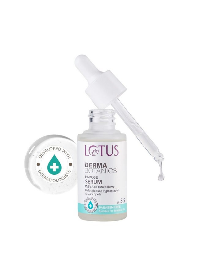 Dermabotanics Kojic Acid + Multi Berry Hi-Dose Serum | Reduces Pigmentation & Dark Spots | Calms Redness | Made With Dermatologists | Non-Irritating | Ph 5.5 | Suitable For Sensitive Skin | 28Ml