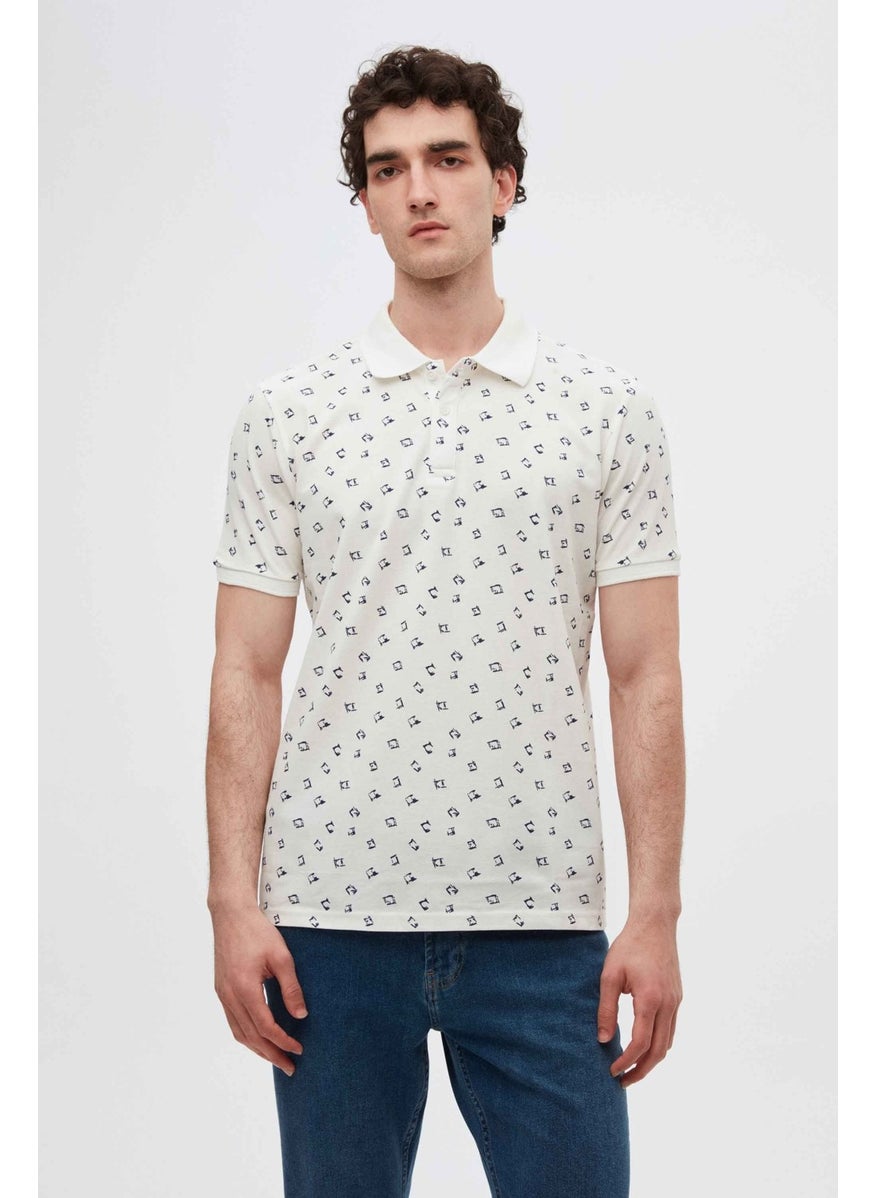 Regular Fit White Printed T-Shirt 2HC1454788020