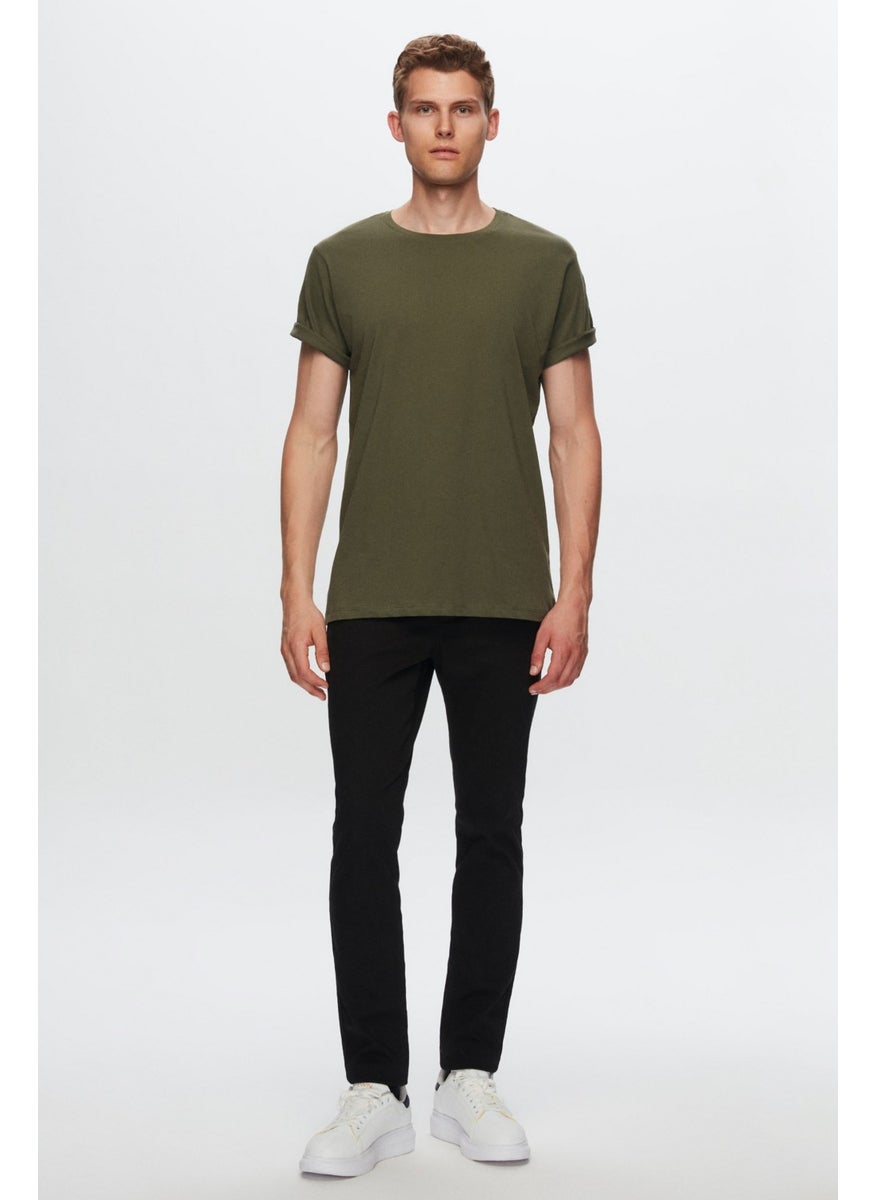 Slim Fit Khaki T-shirt 4HC141996753M