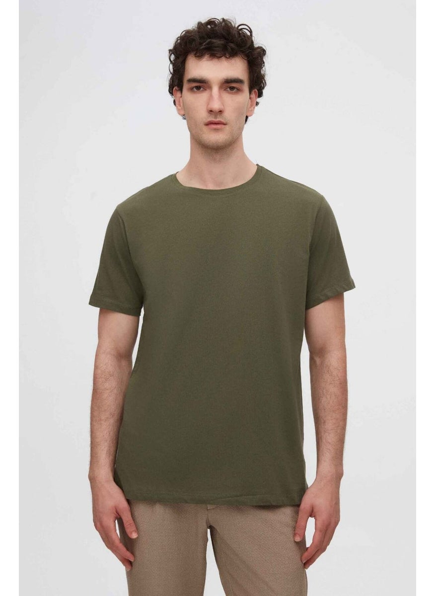 Slim Fit Khaki T-shirt 4HC141996753M