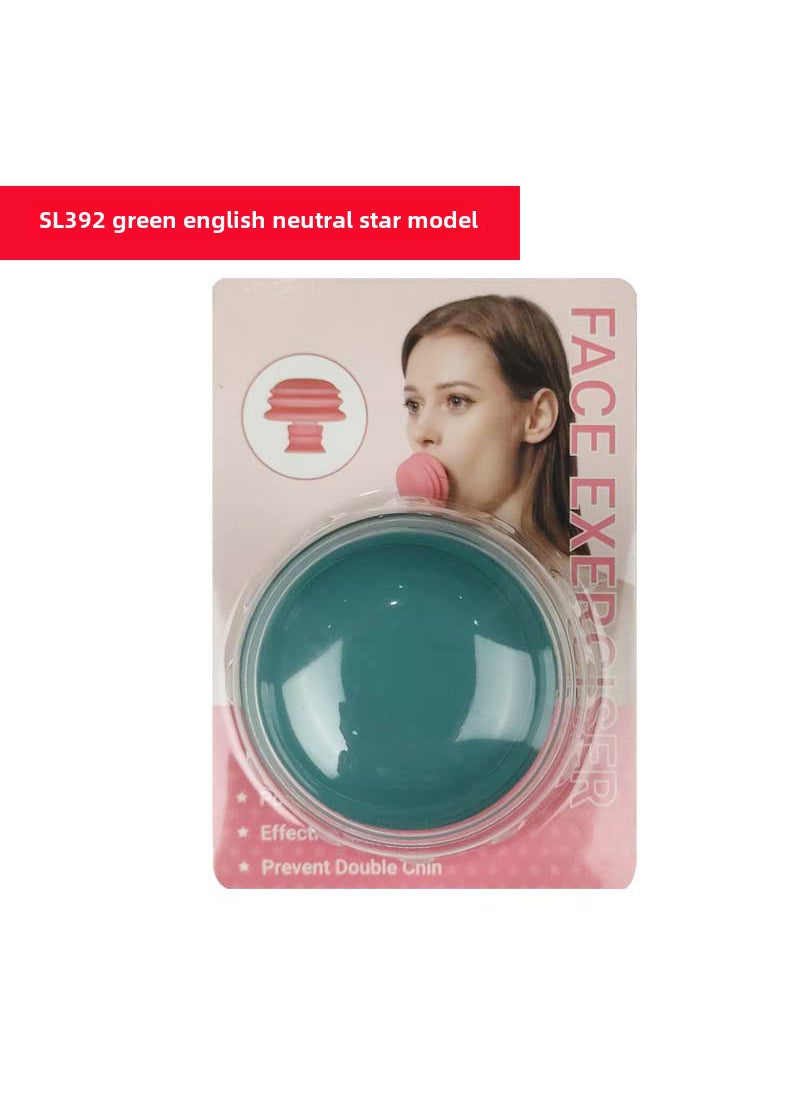 Facial Muscle Toner Jawline Exerciser SL392 Green English Neutral Star