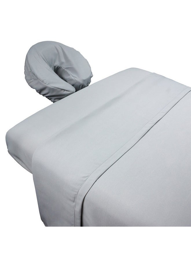 Tranquility Microfiber Massage Sheet Sets Lightweight, Long-Lasting Microfiber Massage Table Sheet Set - Stain-Resistant, Soft And No Pilling - 1 Pack, Mirage Gray