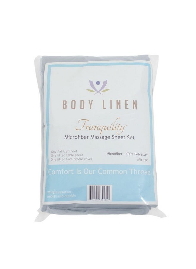 Tranquility Microfiber Massage Sheet Sets Lightweight, Long-Lasting Microfiber Massage Table Sheet Set - Stain-Resistant, Soft And No Pilling - 1 Pack, Mirage Gray