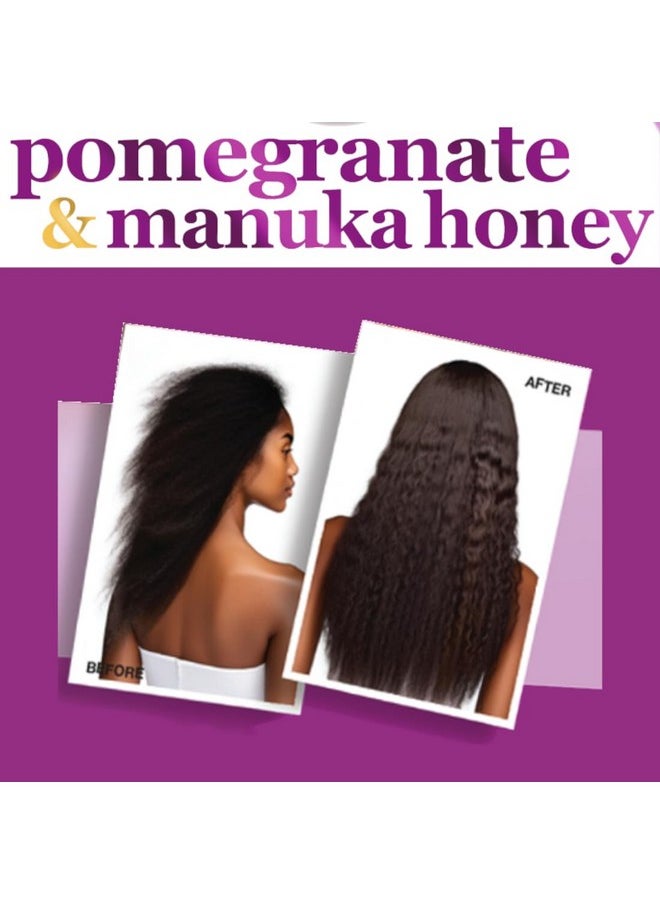 Pomegranate & Manuka Honey Shampoo & Conditioner 4-Pc Set - Includes 33.8Oz Shampoo, 33.8Oz Conditioner, 8Oz Leave In Spray And 7.1Oz Hair Oil