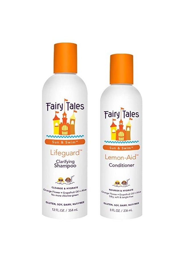 Swim Shampoo 12Oz And Conditioner 8Oz For Kids | Made With Natural Ingredients In The Usa | No Parabens, Sulfates, Or Synthetic Dyes