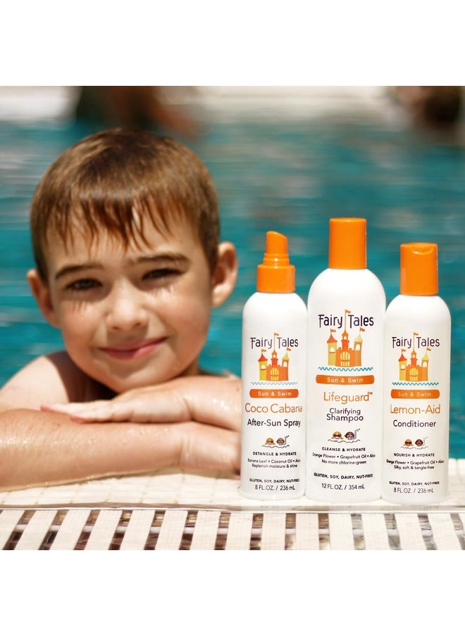 Swim Shampoo 12Oz And Conditioner 8Oz For Kids | Made With Natural Ingredients In The Usa | No Parabens, Sulfates, Or Synthetic Dyes
