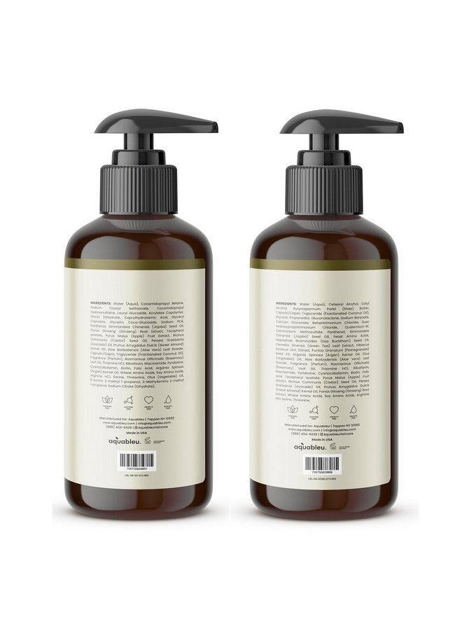 Advanced Therapy Anti-Thinning Rosemary Oil Shampoo & Conditioner Set - Infused With 14 All-Natural Ingredients For Volume, Strength, Thickness, And Dullness Reduction (16Oz)