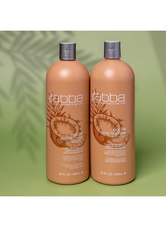 - Pure Color Protection Shampoo & Conditioner Duo - Coconut Oil & Sage, 32 Fl Oz Each