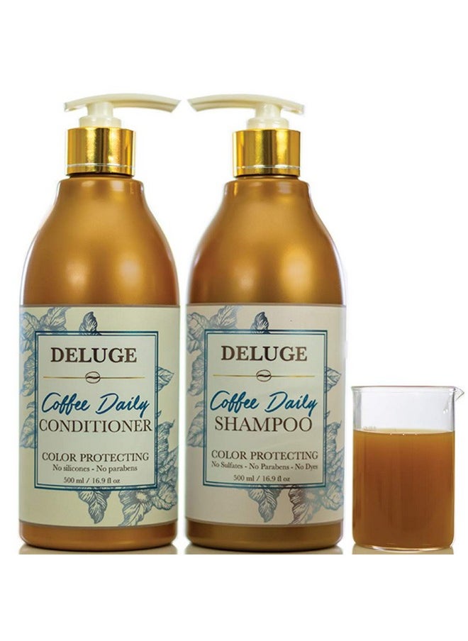- Coffee Daily Shampoo And Conditioner -Gentle And Natural, Sulfate, Salt And Paraben Free. No Dyes. Made With Coffee Fruit, Argan Oil, Quinoa. Fresh-Clean Scent Of Berries. 16 Oz Each/Set.