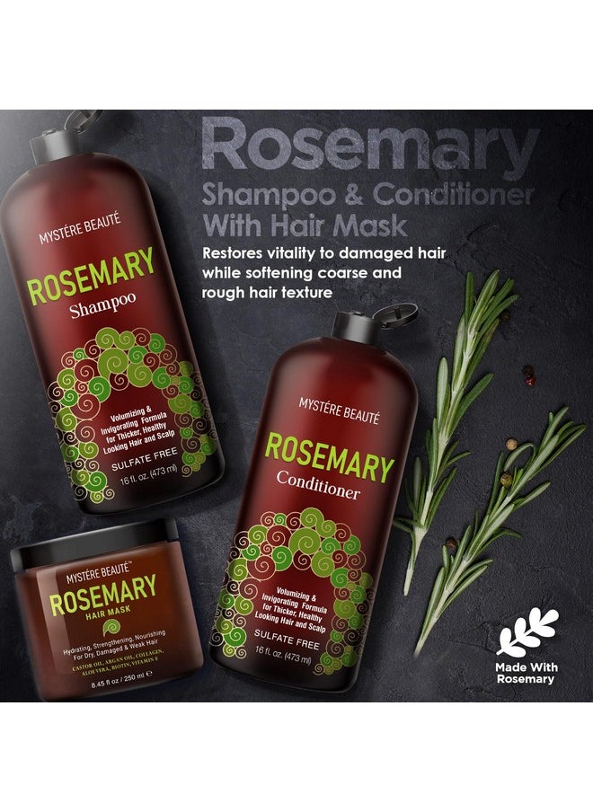 Rosemary Shampoo, Conditioner & Hair Mask - Unique Gifts For Women Friends, Funny Birthday & Friendship Presents