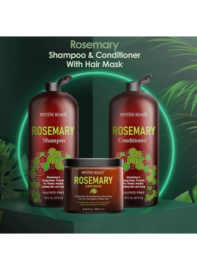 Rosemary Shampoo, Conditioner & Hair Mask - Unique Gifts For Women Friends, Funny Birthday & Friendship Presents