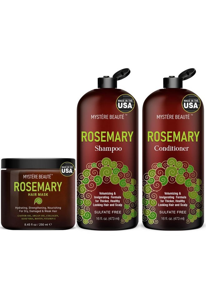 Rosemary Shampoo, Conditioner & Hair Mask - Unique Gifts For Women Friends, Funny Birthday & Friendship Presents