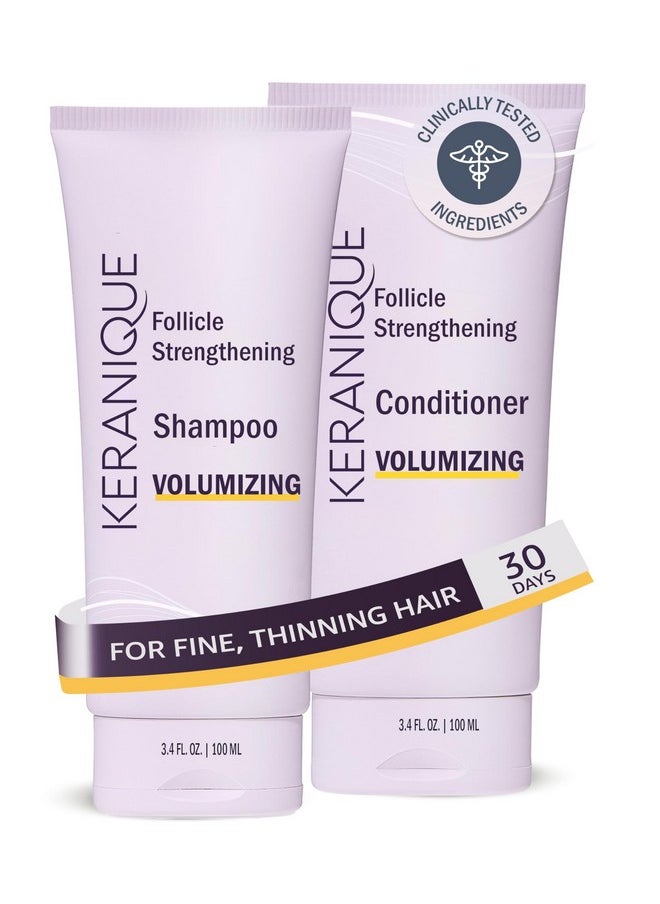 Shampoo And Conditioner - Volumizing Shampoo And Conditioner Set For Fine, Thinning Hair And Fuller Hair Growth - Keratin Enriched, Volume Thickening, Sulfate-Free, Color-Safe, Anti-Aging