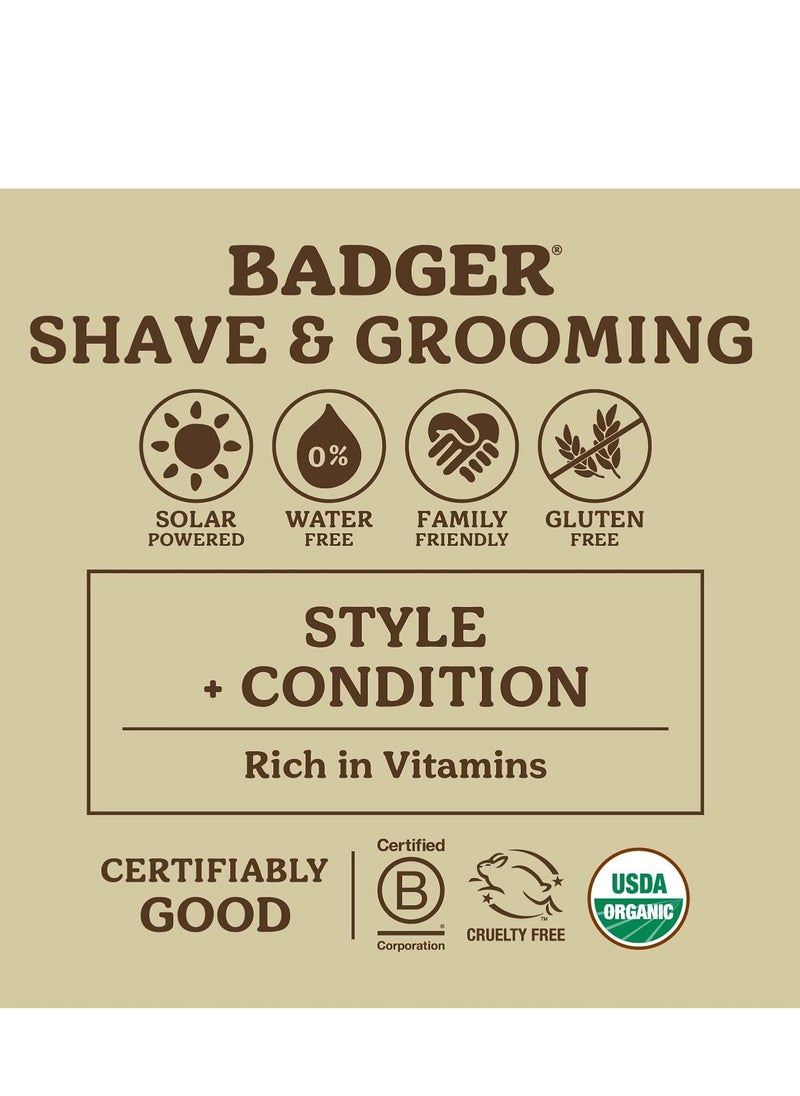 Badger - Hair Pomade, Certified Organic, Medium Hold Hair Pomade with Great Shine, Essential Oils, Mens Hair Pomade, 2oz