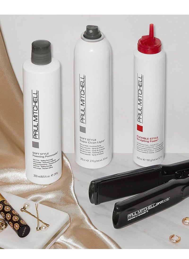 Paul Mitchell Foaming Pommade, Anti-Frizz, Light Hold, For Wavy, Curly + Coarse Hair