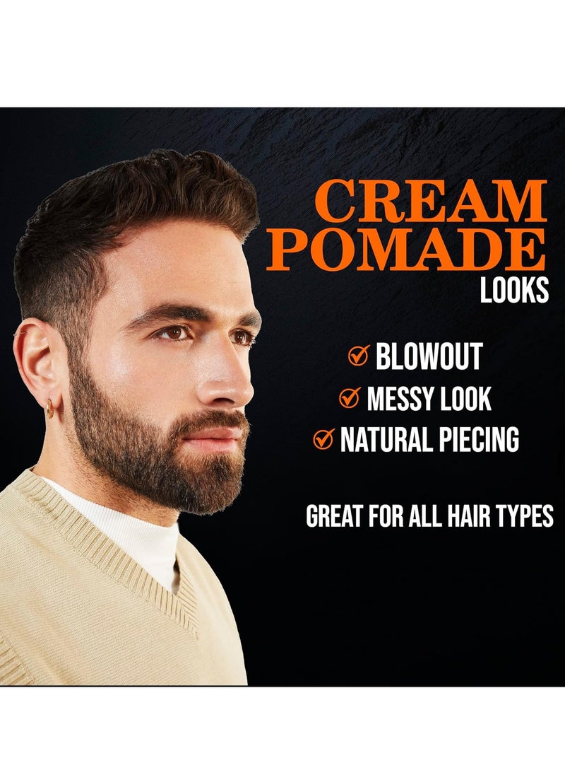 TRENDSTARTER - CREAM POMADE (4oz) - Medium Hold - Low Shine - Water-Based All-Day Hold Premium Hair Styling Putty Products