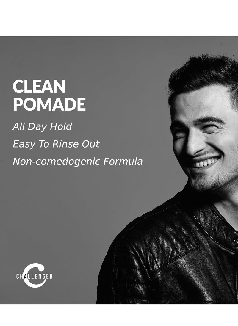 Challenger Fragrance Free Cream Pomade | Non-Comedogenic Styling Product | Unscented Hair Gel | Medium Firm Hold & Clean Ingredients | 3oz