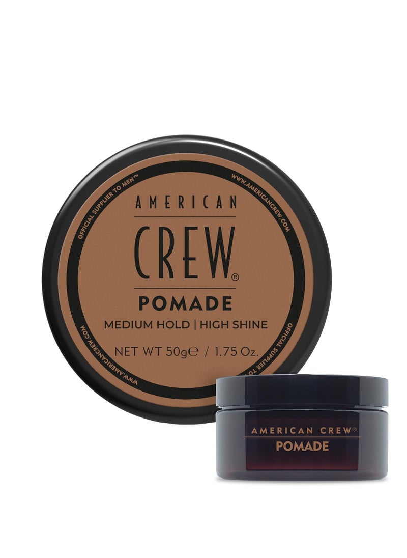 American Crew Men's Hair Pomade (OLD VERSION), Medium Hold with High Shine, 1.75 Oz (Pack of 1)