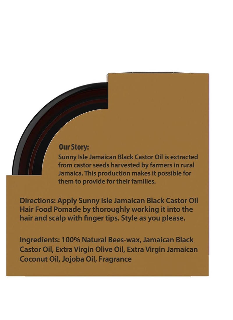 Sunny Isle Extra Dark Jamaican Black Castor Oil Hair Food Pomade, 4 oz | For Dry Scalp, Hair Breakage, Split Ends, Frizz Control & Dandruff