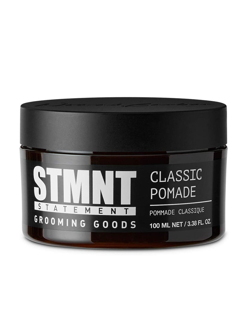 STMNT Grooming Goods Classic Pomade, 3.38 oz | Natural Shine | Strong Control | Easy to Wash Out