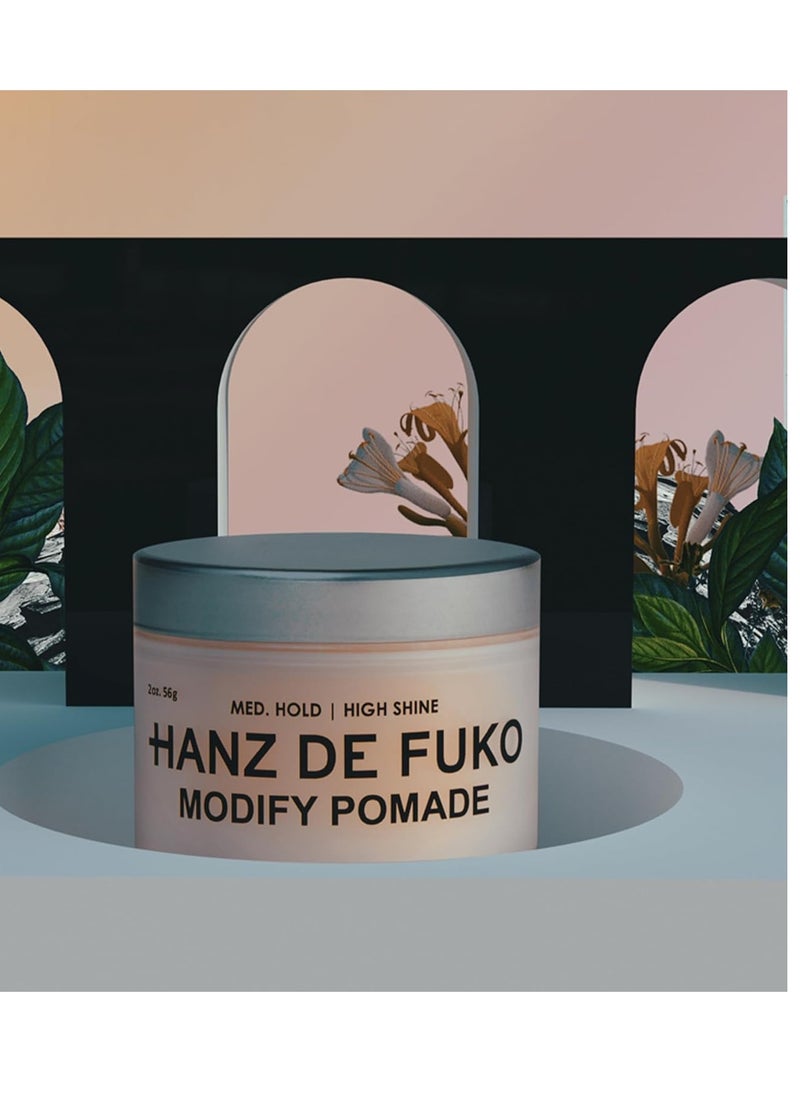 Hanz de Fuko Modify – Premium Mens Hair Styling Pomade with Medium Hold & High Shine Finish, 2oz