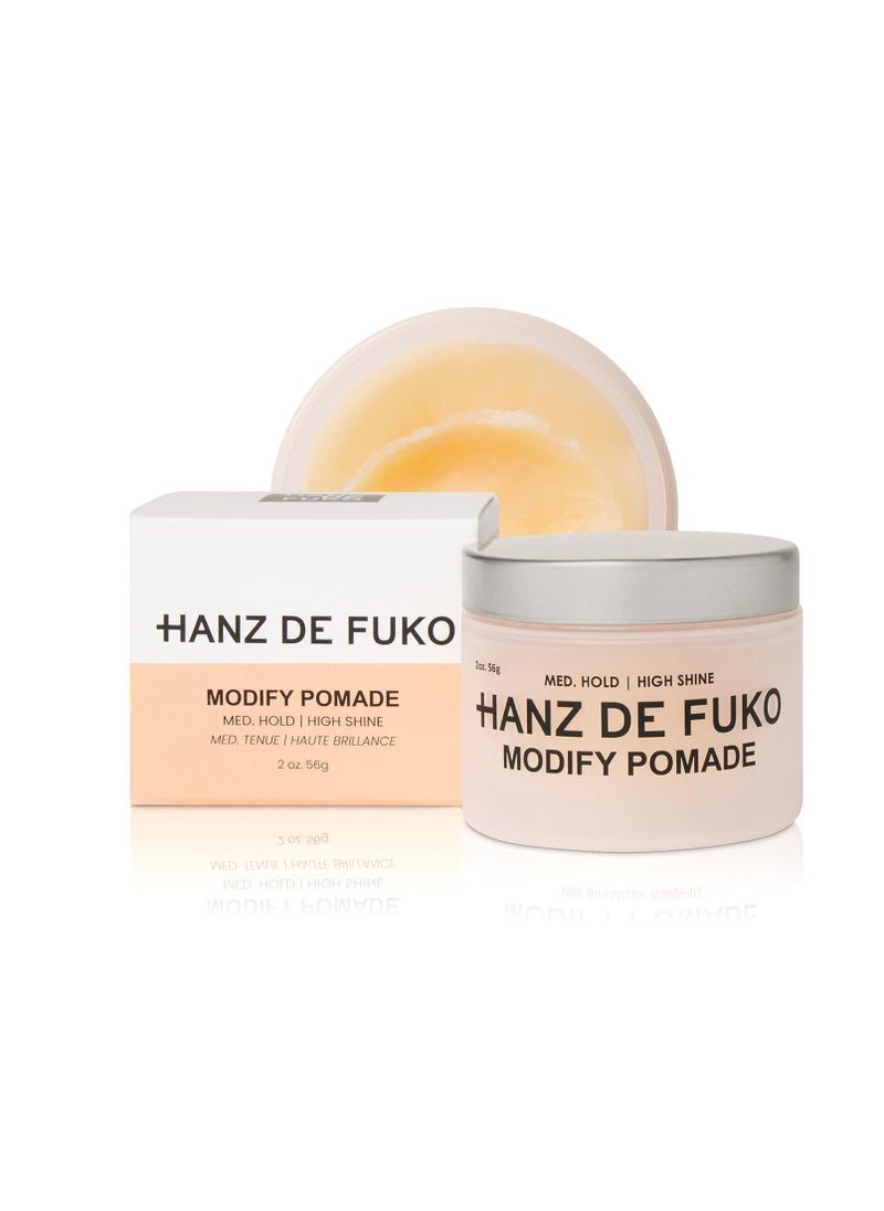 Hanz de Fuko Modify – Premium Mens Hair Styling Pomade with Medium Hold & High Shine Finish, 2oz