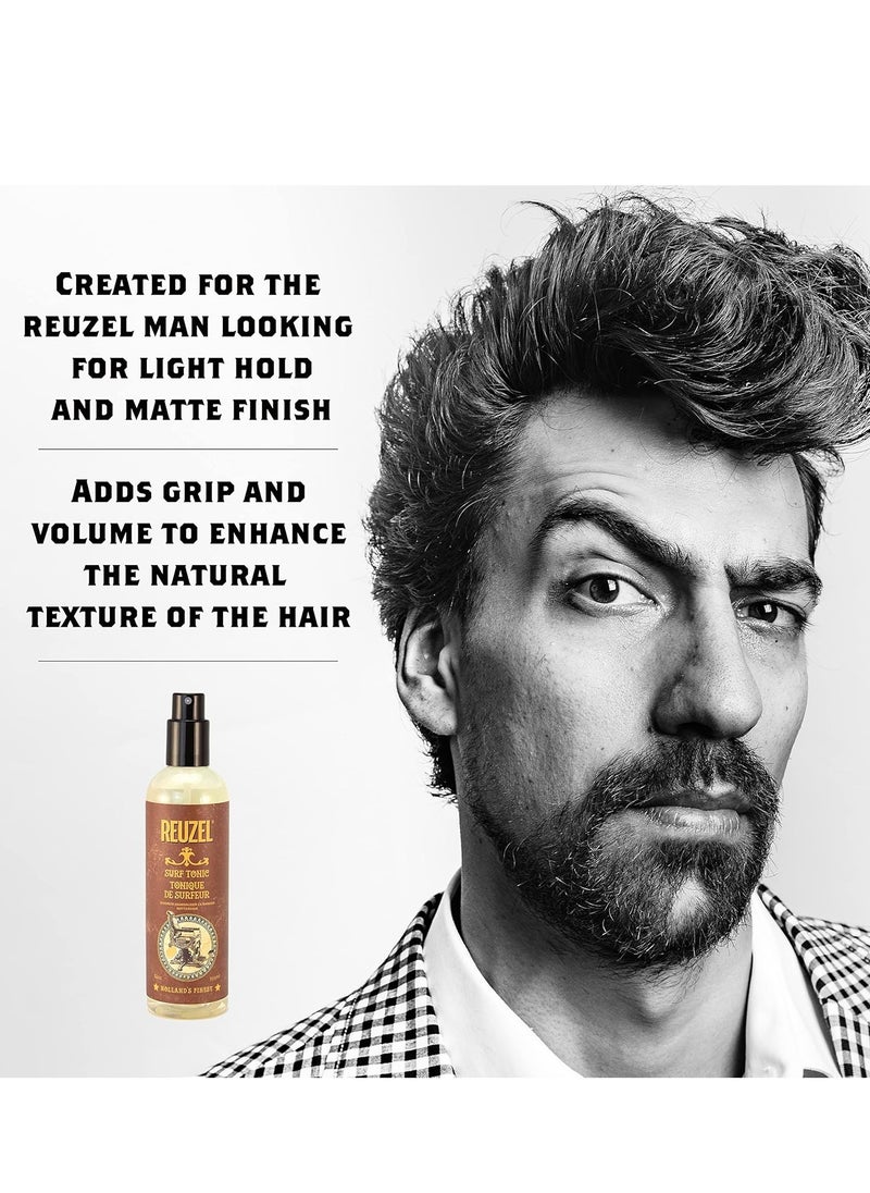 Reuzel Surf Tonic Hairspray - Fragrance Free - Adds Grip, Texture And Volume - Create A Windblown Style With Matte Finish - Exaggerates Hair'S Natural Texture - For All Hair Types