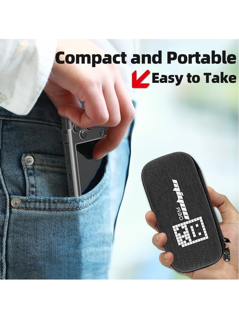 A30 Handheld Game Console 2.8-inch 640*480 IPS Screen 2600mAh Compatible with WiFi Multiplayer Portable Case(Gray Black)