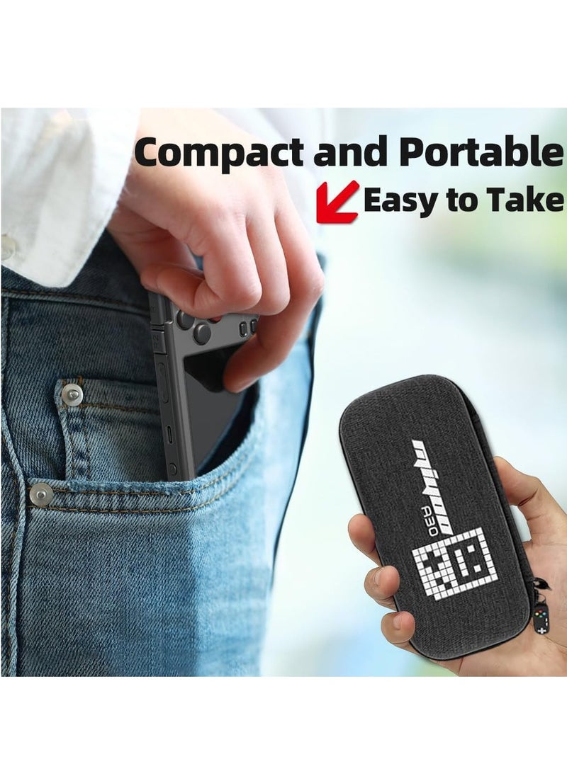 A30 Handheld Game Console 2.8-inch 640*480 IPS Screen 2600mAh Compatible with WiFi Multiplayer Portable Case(Black)