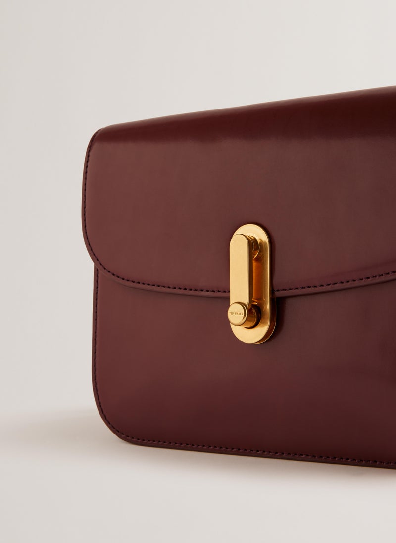 Kkayli Polished Leather Satchel