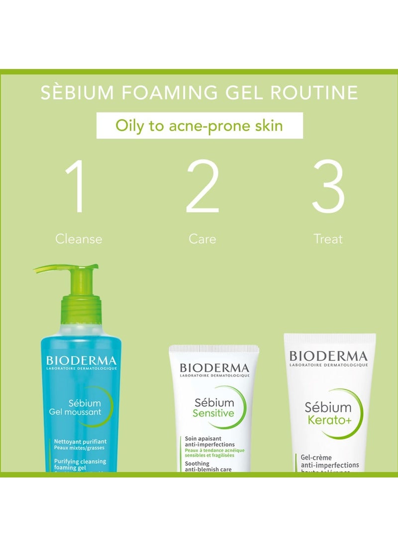 Bioderma Sebium Purifying Cleansing Foaming Gel - Combination to Oily Skin, 200ml