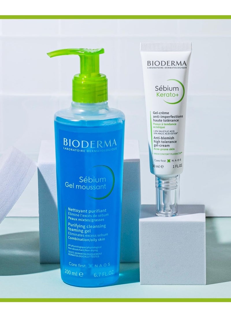 Bioderma Sebium Purifying Cleansing Foaming Gel - Combination to Oily Skin, 200ml