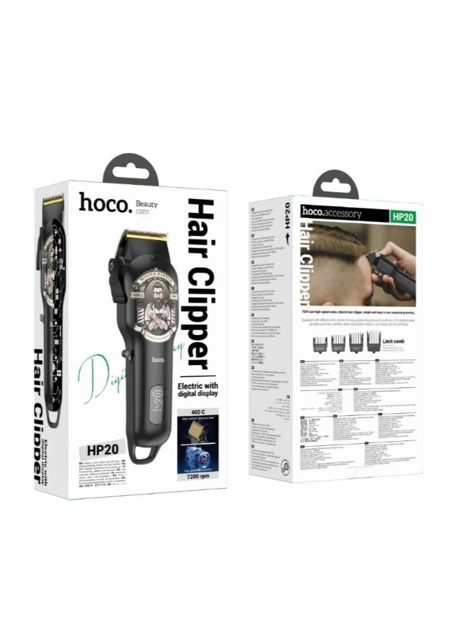 Hoco HP20 Electric Hair Clipper with Digital Display