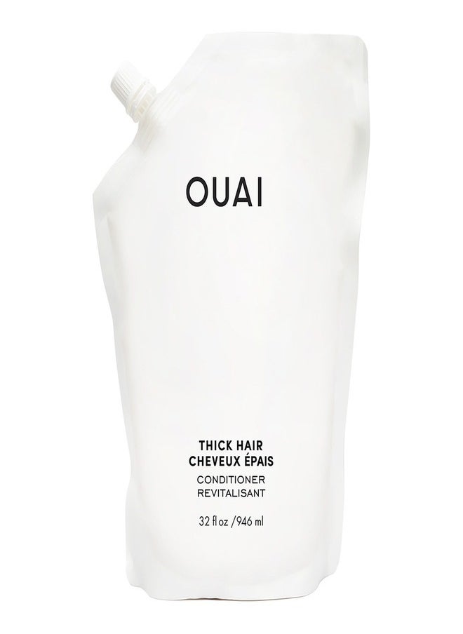 OUAI Thick Hair Conditioner 946ml - Nourishing & Hydrating Formula for Thick Hair