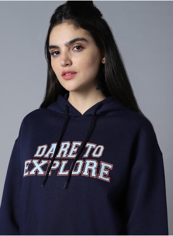 Women Navy Sweatshirt