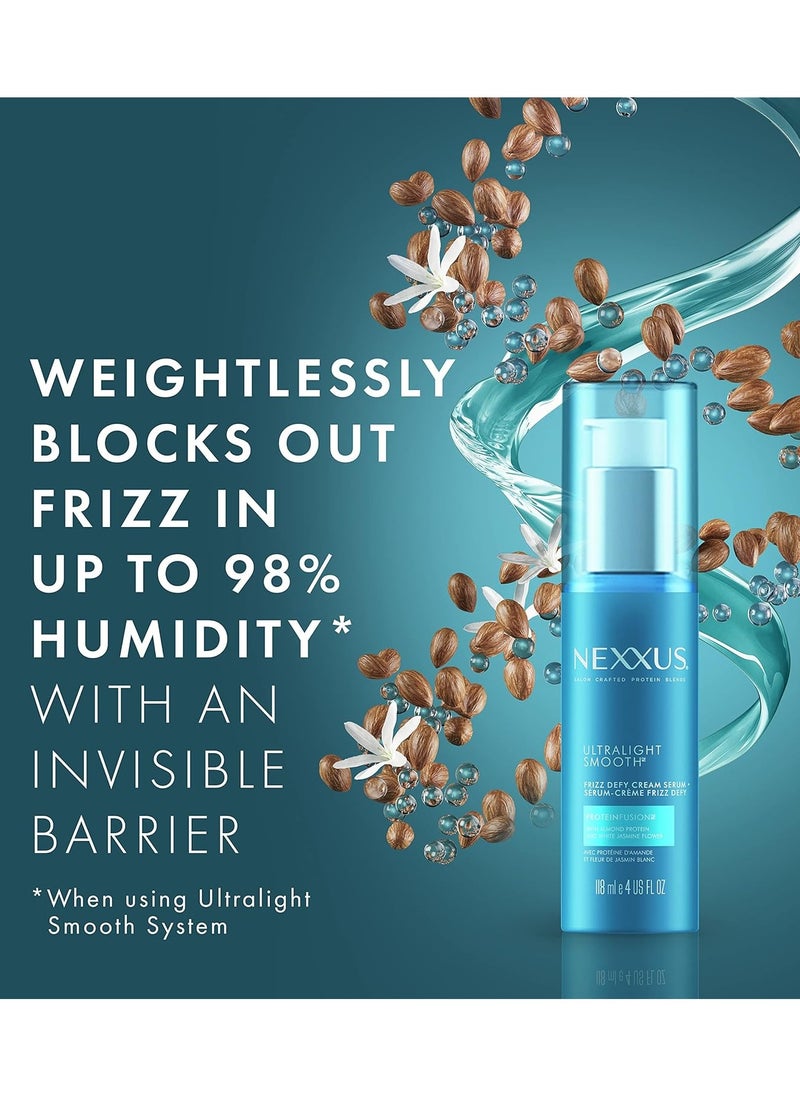 NEXXUS Ultralight Smooth Hair Serum for Dry and Frizzy Hair Weightless Smooth Hair Treatment to Block Out Frizz Against Humidity 4 fl oz