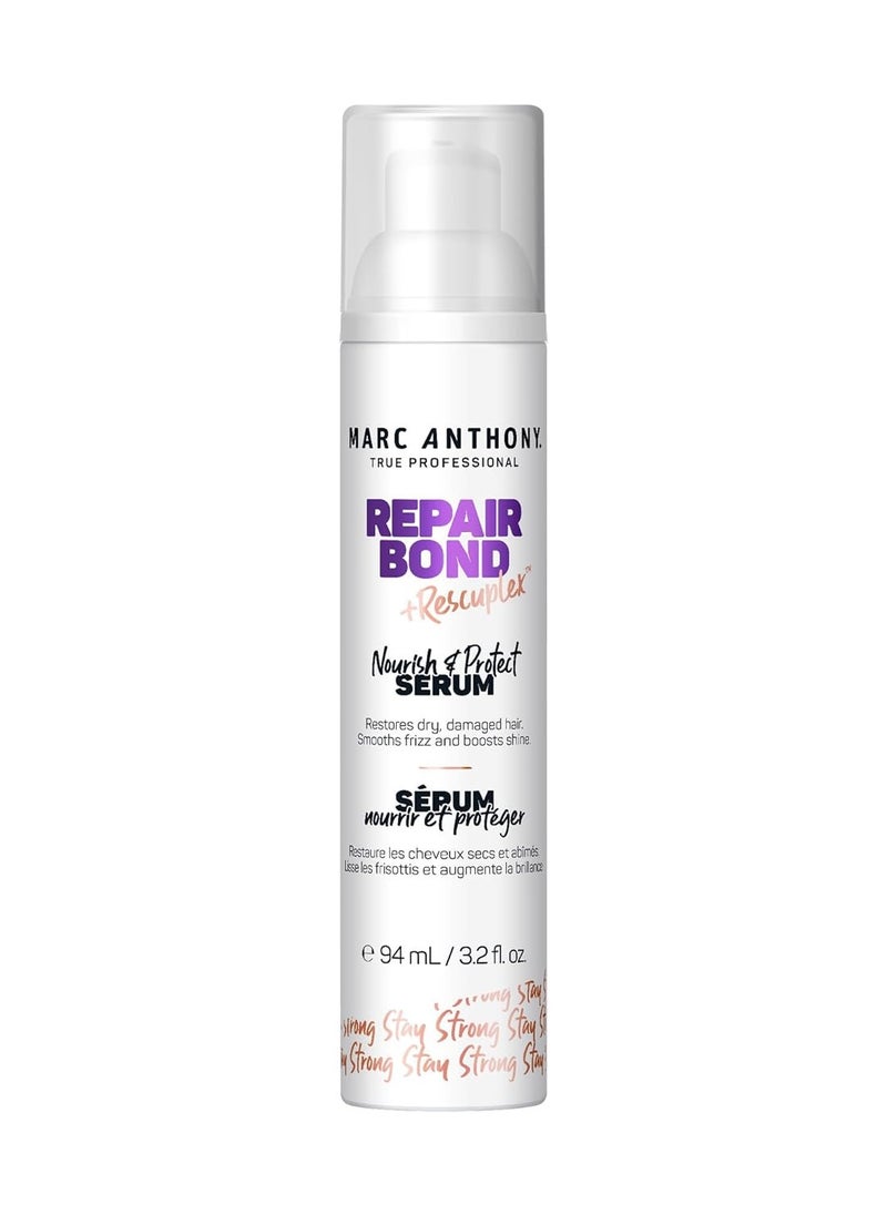 Marc Anthony Hair Serum for Frizzy & Damaged Hair, Repair Bond + Rescuplex Strength & Protect Serum - 3.2 fl oz