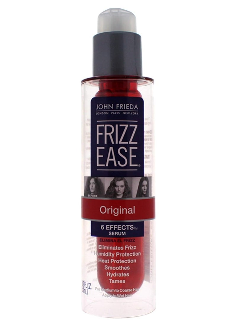 John Frieda Anti Frizz, Frizz Ease Original Hair Serum, Anti-Frizz Heat Protecting, Infused with Silk Protein, 1.69 fl oz