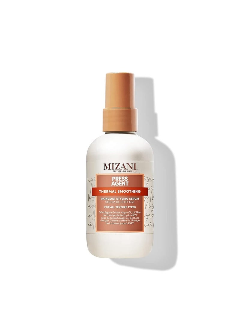 Mizani Press Agent Blow Dry Serum | Heat Styling Hair Serum | Moisturizes and Protect Hair from Blowouts | Thermal Smoothing and Heat Protection for Dry, Frizzy Hair | With Argan Oil | 3.38 Fl Oz