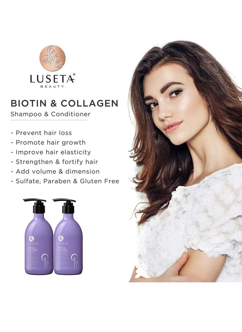 Luseta Biotin & Collagen Conditioner Thickening for Hair Loss & Fast Hair Growth - Infused with Argan Oil to Repair Damaged Dry Hair - Sulfate Free Paraben Free 33.8oz