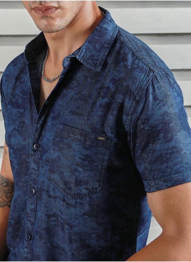 Men Blue Shirt