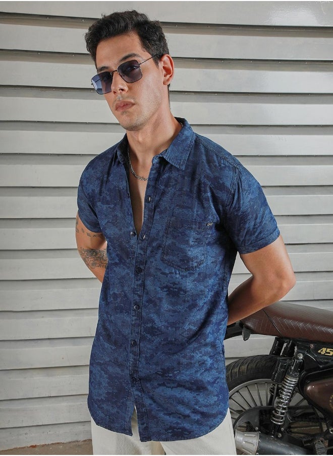 Men Blue Shirt