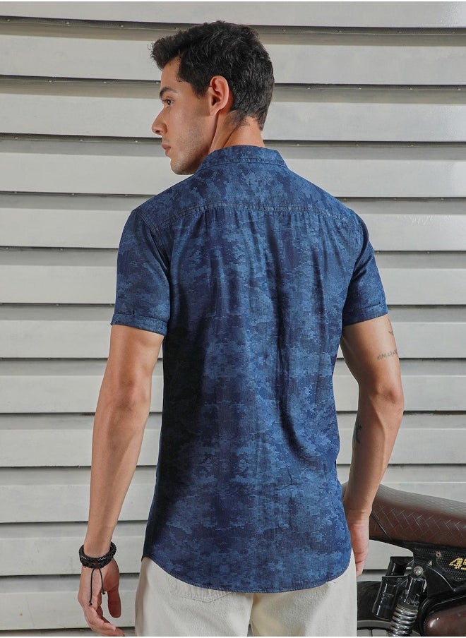 Men Blue Shirt