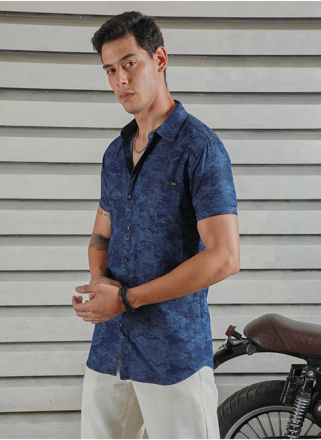 Men Blue Shirt