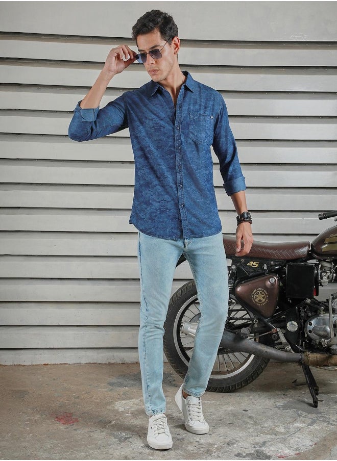 Men Blue Shirt