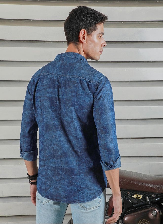 Men Blue Shirt