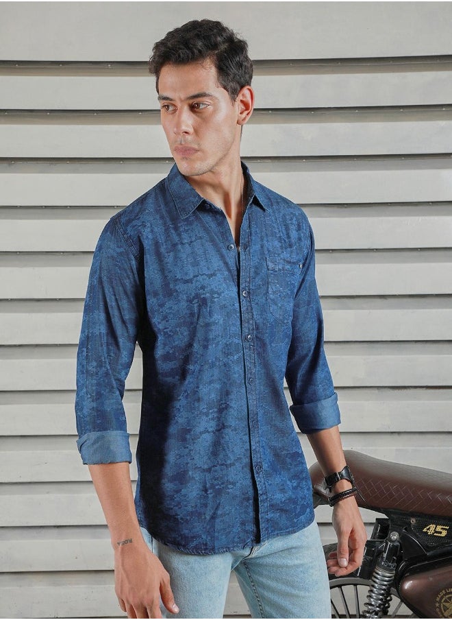 Men Blue Shirt