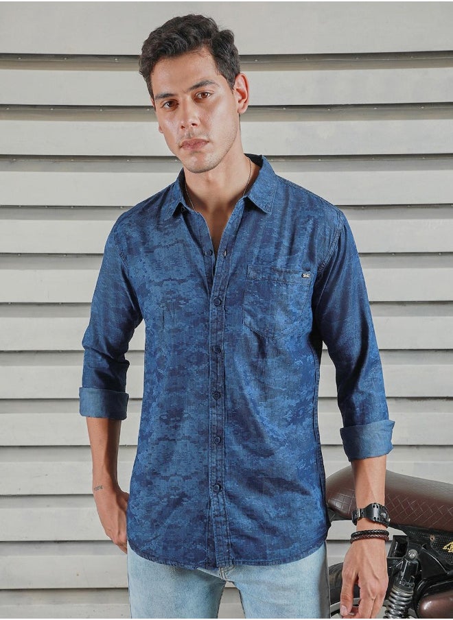 Men Blue Shirt