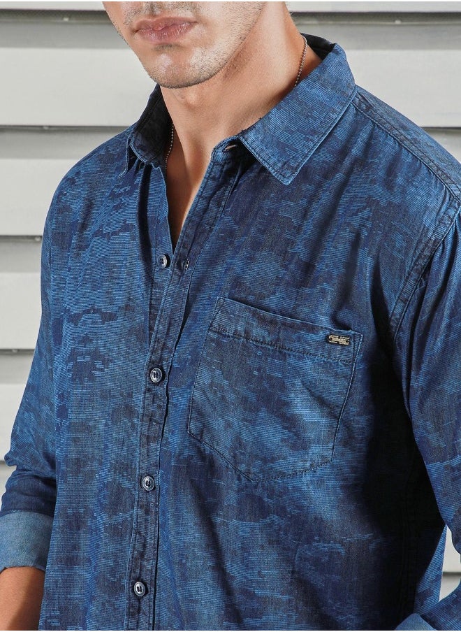 Men Blue Shirt