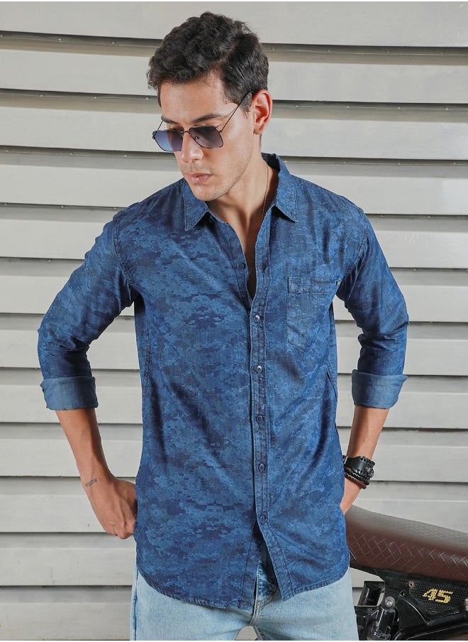 Men Blue Shirt